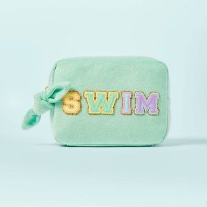 Stoney Clover Lane Target Terry Cloth SWIM large pouch light green